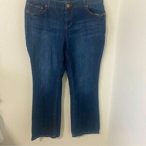 Maurice’s Plus Size 20 Reg BootCut, Med-Dark Wash Blue Jeans